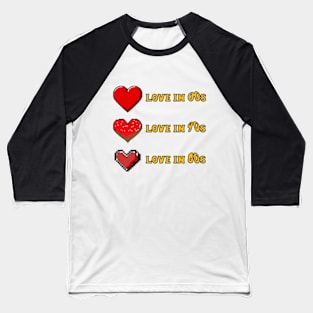 Love over decades orange font Baseball T-Shirt